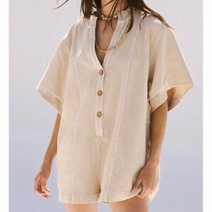free people easton romper wet plaster size xs